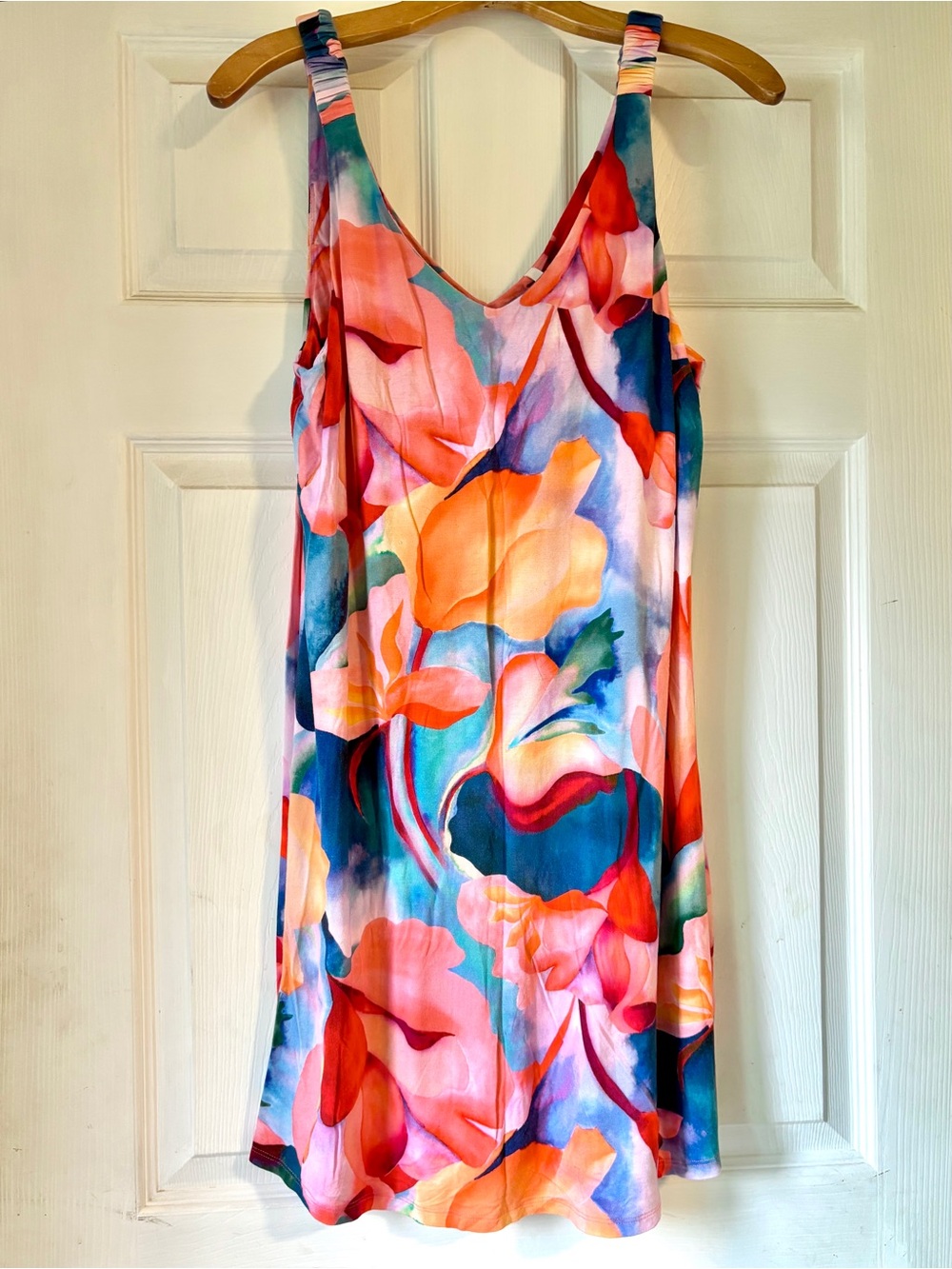 Soma Multicolor Floral Slip Dress - Pink, Orange, Blue
